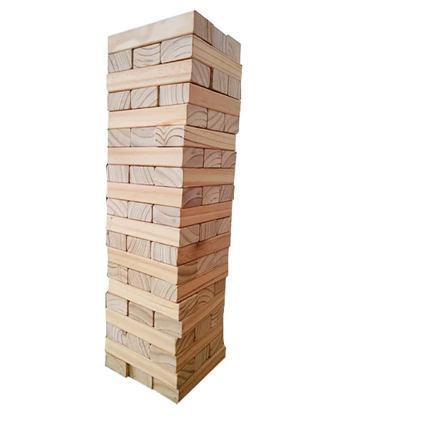 Wooden Building Blocks Toys Tumbling Tower Games Stacking Lawn Yard Jumbo Wood building tower Outdoor game