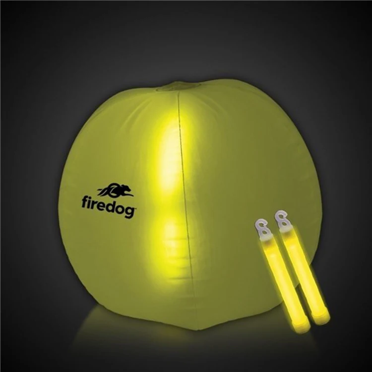 
24 Inch Inflatable Beach Ball with two 6 Inch Glow Sticks White 