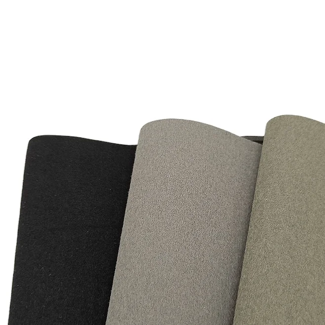 Factory Direct Color 0.4 mm PU Imitation Microfiber Vegan Suede Faux Leather Artificial Synthetic Leather Fabric for Shoe Lining