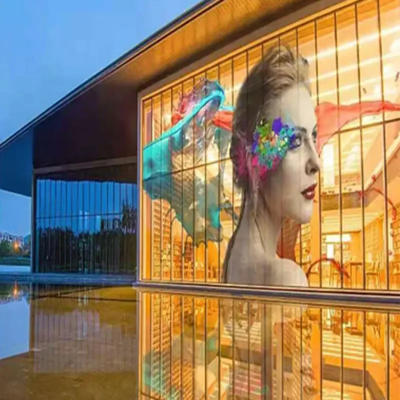 Window LED Transparent Screen Display Glass P2 Indoor Led Screen SDK Video Wall Transparent Led Film Unilumin Indoor Ultra Thin