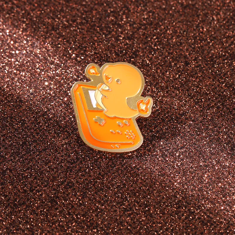 Customized Logo, Japanese and Korean Cartoon Turtle Enamel Pin, Metal Plating Anime Badge, Wholesale