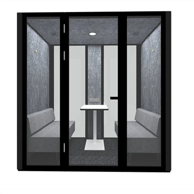 Hot  Sell Durable Meeting Phone Booth Office Soundproof Pod With Table