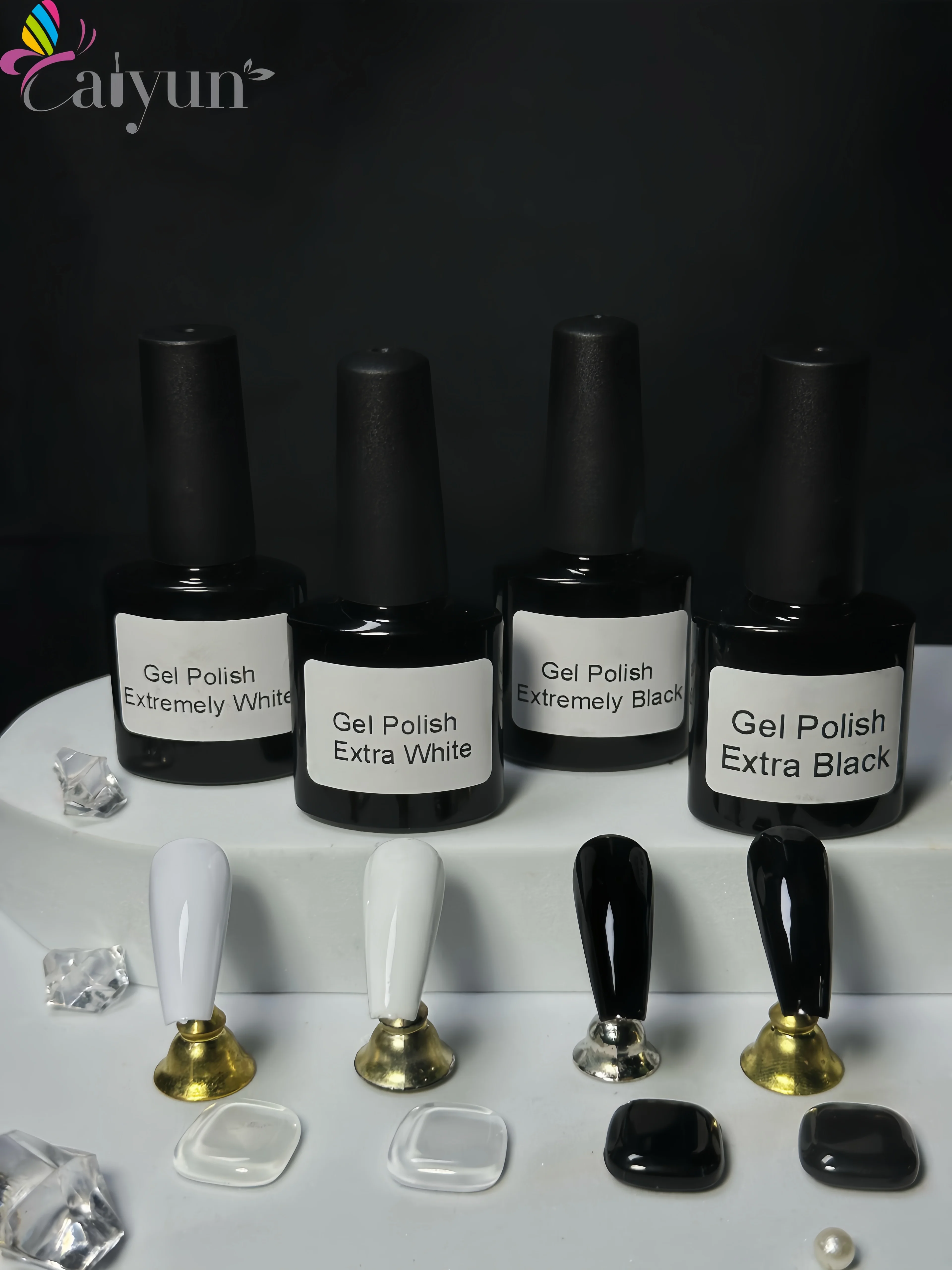 8ml Trendy Super White Black Uv Led High Pigmentation Hema Free Color Gel Polish