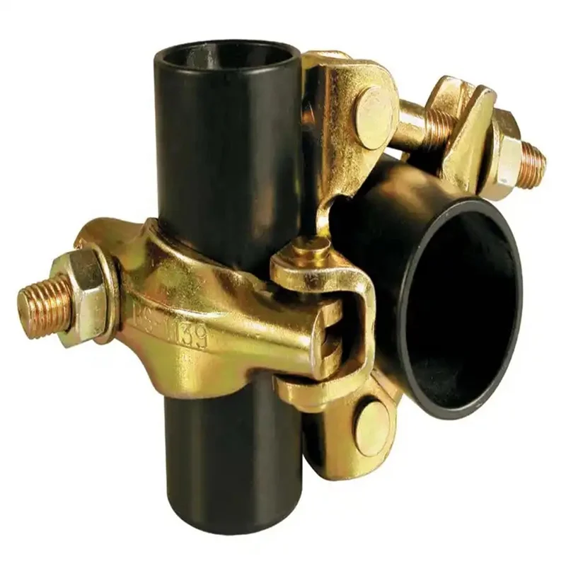 Scaffolding clamp double coupler load capacity pressed right angle coupler