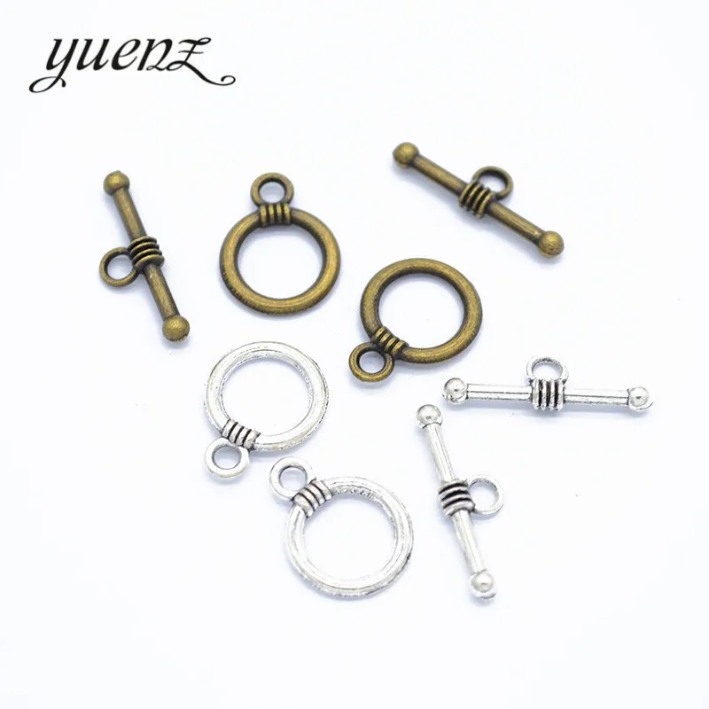YuenZ Antique Silver Round-shaped OT Toggle Clasp Metal Fastener Bracelet For Jewelry Making DIY Accessories V212
