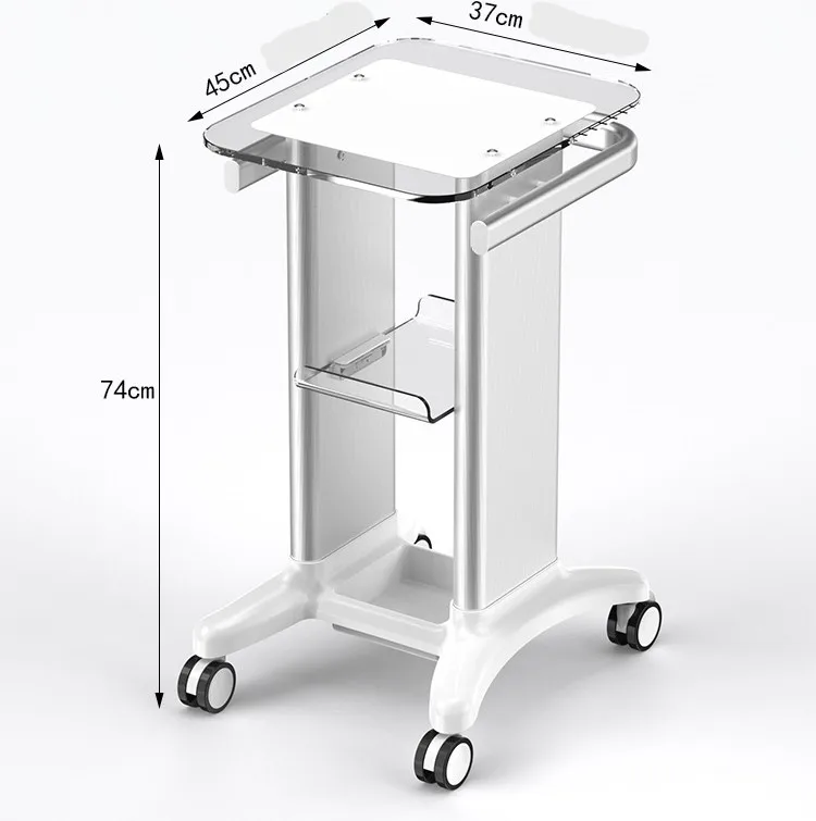 OEM LOGO Beauty instrument cart acrylic small bubble shelf base dental clinic aesthetic trolley increased customization
