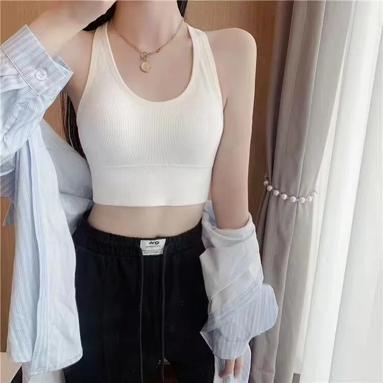 High Quality Solid Color Yoga Fitness Bra U-neck Wire Free Comfortable Breathable Bra For Women