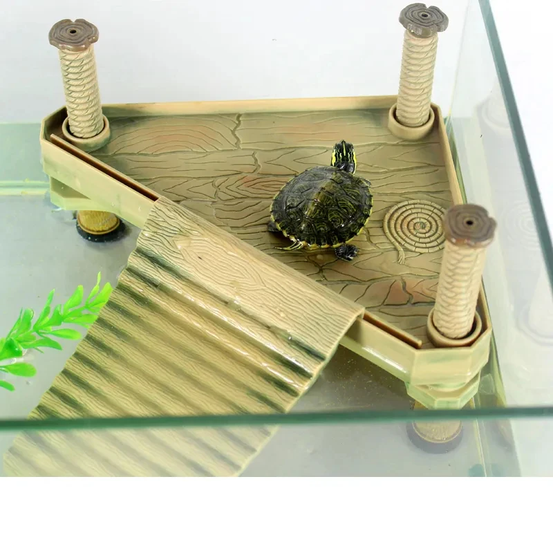 Turtle Basking Platform with Suction Cup Water Turtle Terrace Tortoise Tank Drying Rest Platform Aquariums & Accessor