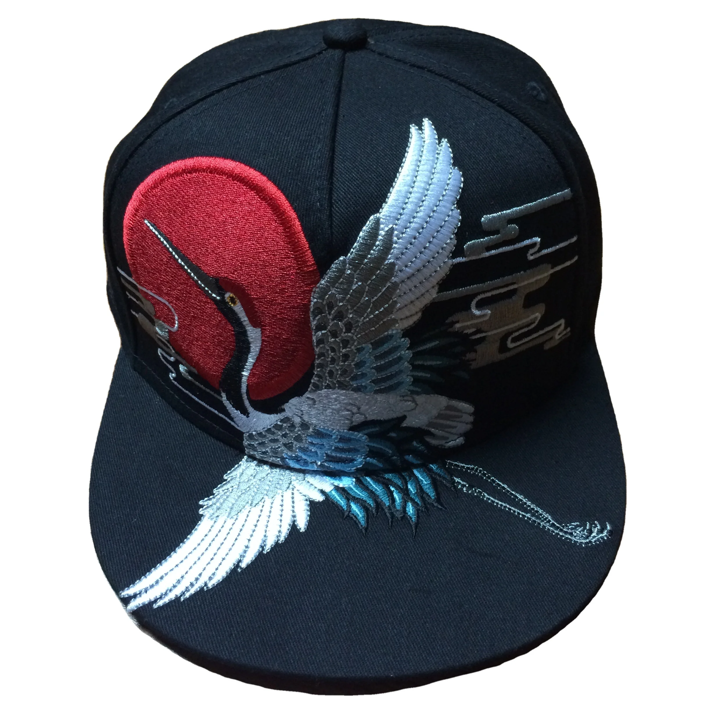 Custom snapback cap with NICE quality Big Bird embroidered logo on front and bill