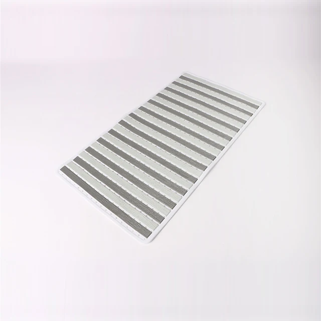 Transparent stone design plain sky blue PVC non-slip bath mat for bathroom