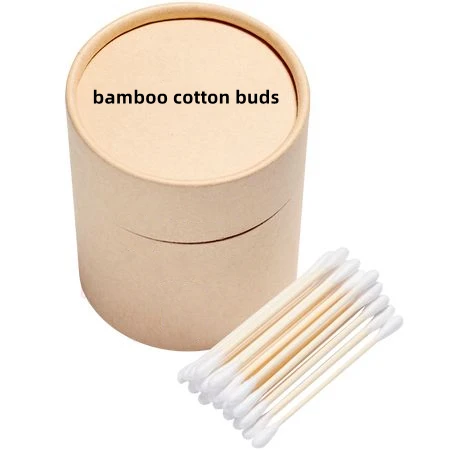 Hot Selling OEM Double-headed Biodegradable Sticks Ear Buds Cotton Swabs Bamboo With Box