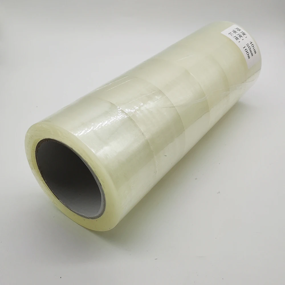 Clear Box Sealing Jumbo Roll Adhesive Tape Bopp Packing Tape For Heavy Duty Shipping Moving
