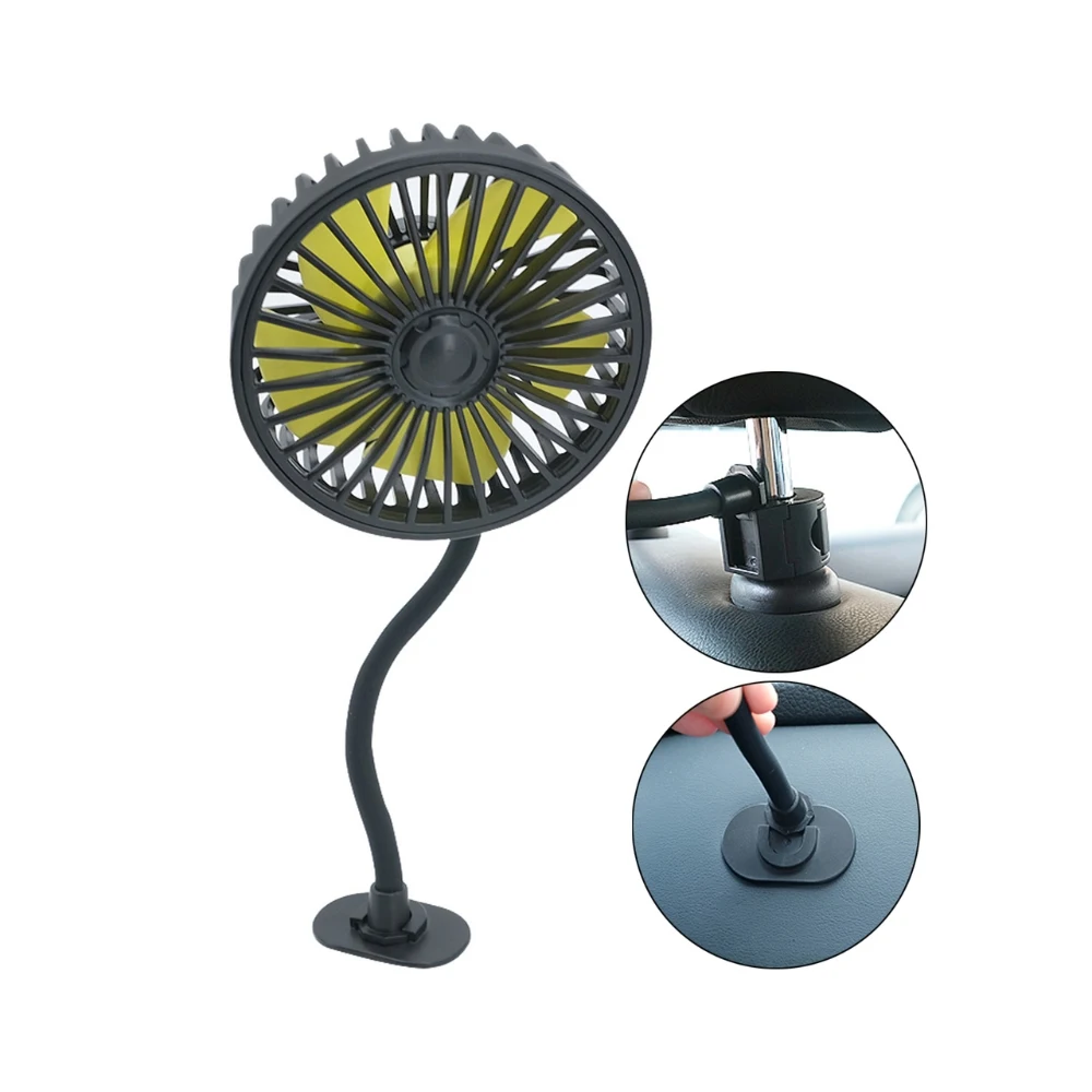 New Design Flexible Adjustable Car Air Fan Auto Rear Seat Back Seat Cooling Fan