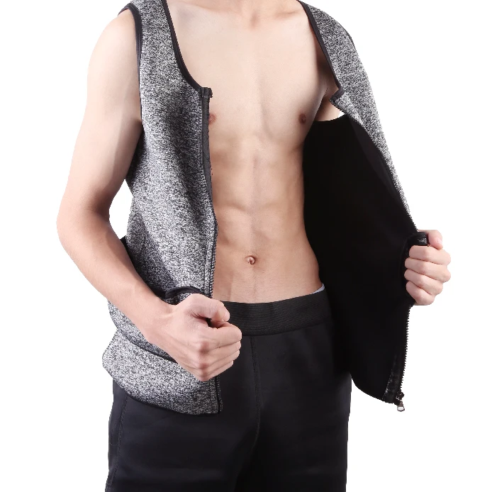 Men Neoprene Zipper Corset Trainer Vest Men Corset Body Shaper Shapewear Sweat Rubber Corset