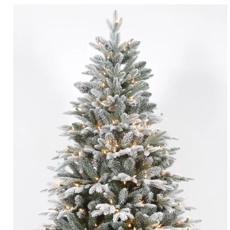 White Flocked Christmas Tree For Christmas Decor