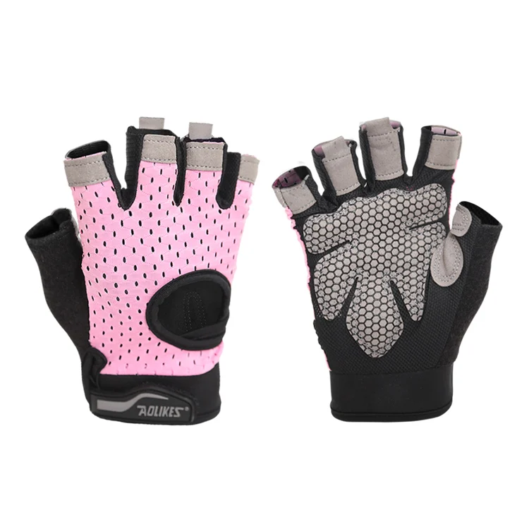 
Aolikes Custom Thin Workout Fitness Gym Half Finger Gloves 