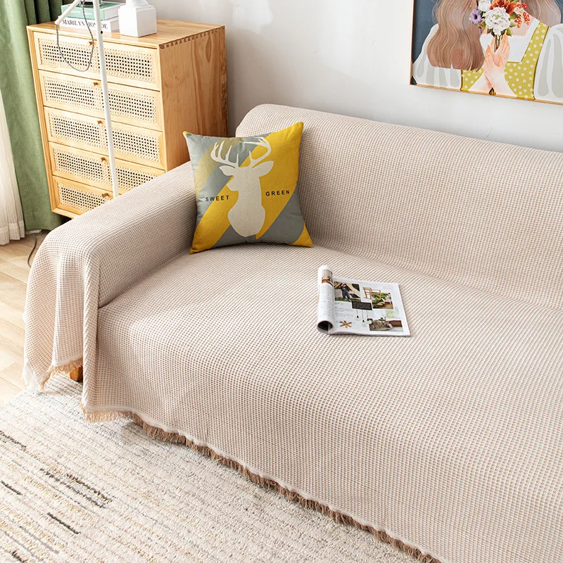 Solid Throw Blanket Picnic With Tassel Sofa Bed Decorative Sofa Cover Blankets Plaid For Nordic Ins Style Suitable