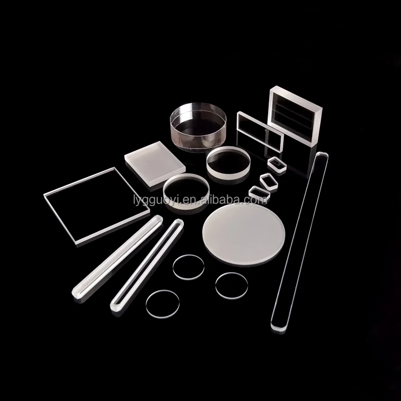 clear silica quartz glass block