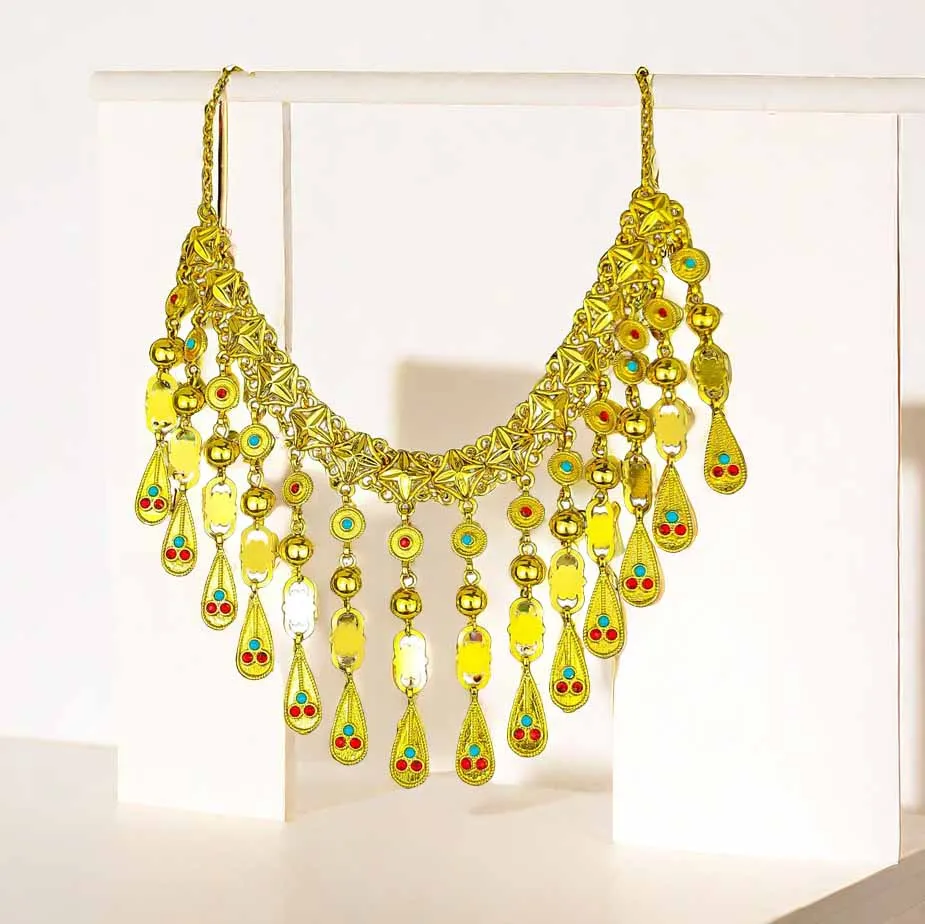 New Arrivals Gold Plated Kundan Jewelry Hot Sale New Design Dubai Crystals Gemstone Women Fashion Chain Necklaces