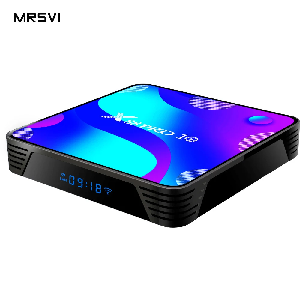 Смарт ТВ-бокс android 10 4g 64gb x88 pro rockchip 2 4G & 5G двухдиапазонный Wifi tv box с голосовым