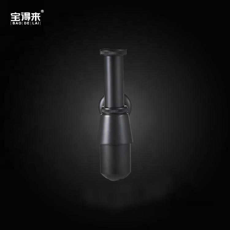 Factory Wholesale Price Kitchen and Bathroom Matte Black Plated Wash Basin Trap For Sink