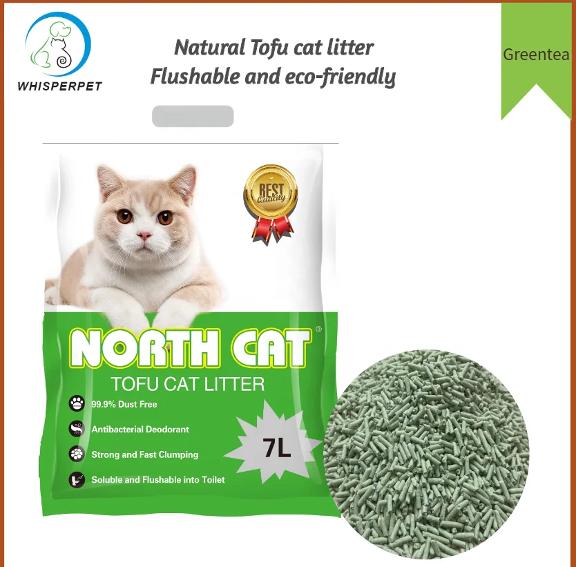 Natural comfortable high quality water soluble  plant pet tofu cat litter