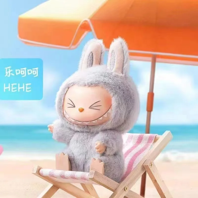 SS New Design Macron V2 Labubu Have A Seat Series Vinyl Toy Pendant Doll Collection Decoration