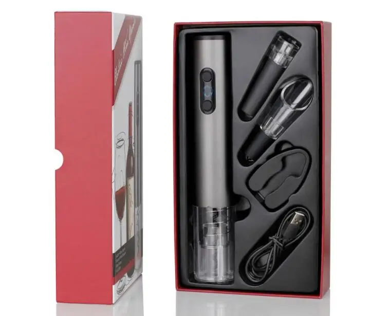 Top Seller Kitchen Accessories Gift Set for Men and Women Trending Gadget Electronic Opener Wine Corkscrew Tool Kit Rechargeable