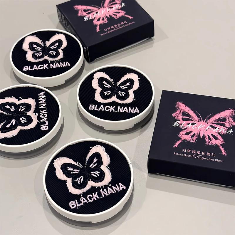 BLACK NANA Guimeng Butterfly Monochrome Makeup Powder Misty Velvet Cute And Versatile Niche Powder Blush