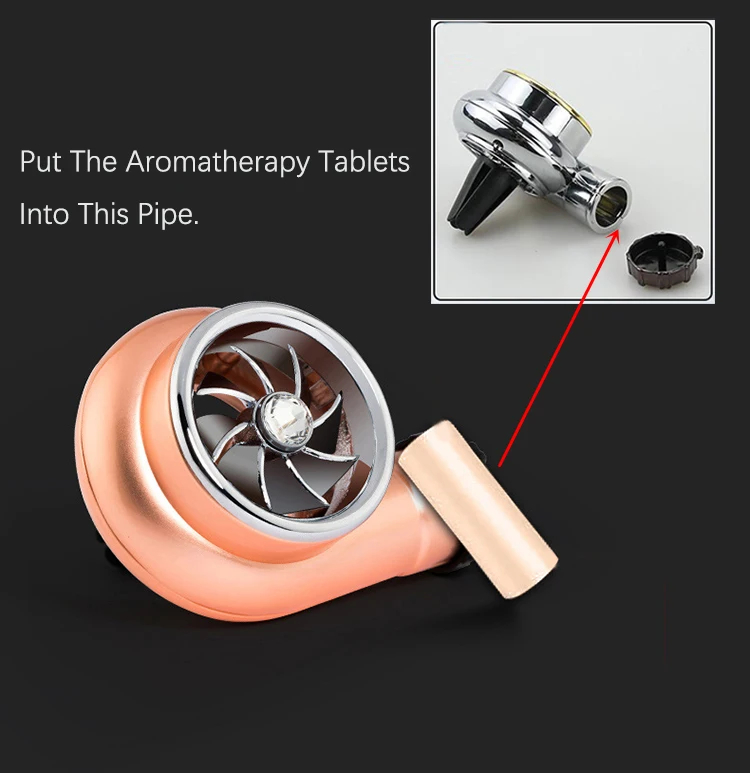 Car Air Freshener Turbo  Conditioning air outlet air freshener rotating design car perfume solid aromatherapy ornaments