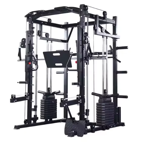 HT Commercial Smith Machine Trainer Deep Squat Frame Type Horizontal Push Frame Multifunctional Gantry Fitness Equipment