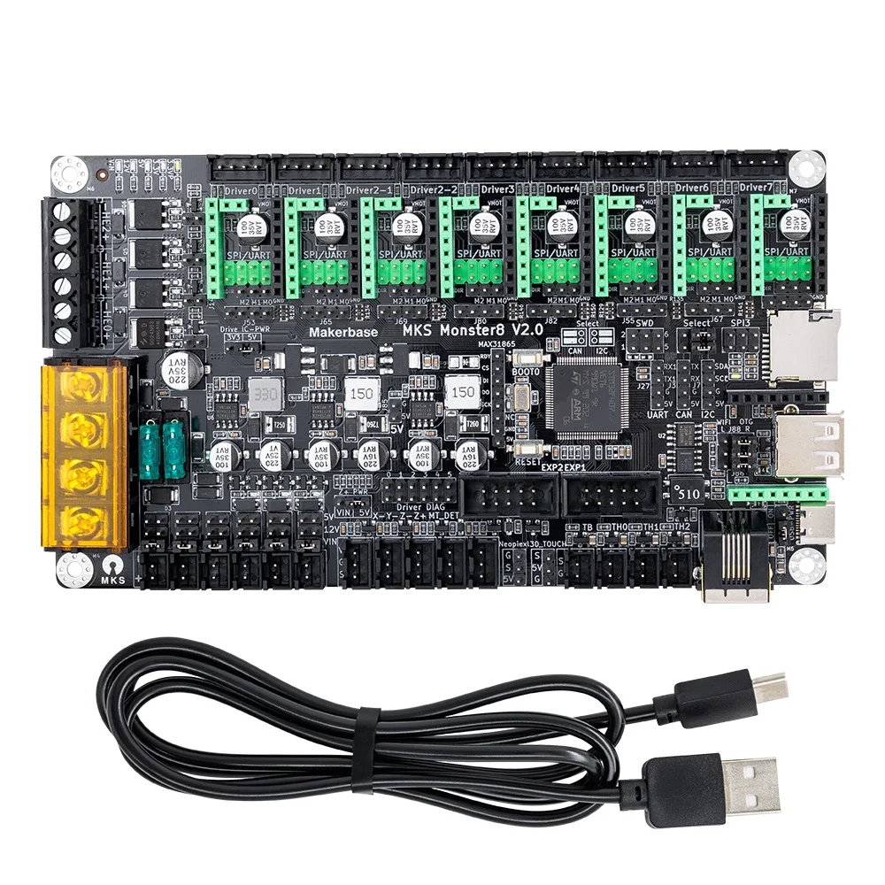 Makerbase MKS Monster8 V2 32-битная плата управления запчасти для 3D-принтера TMC2209 Voron VS Spider Octopus