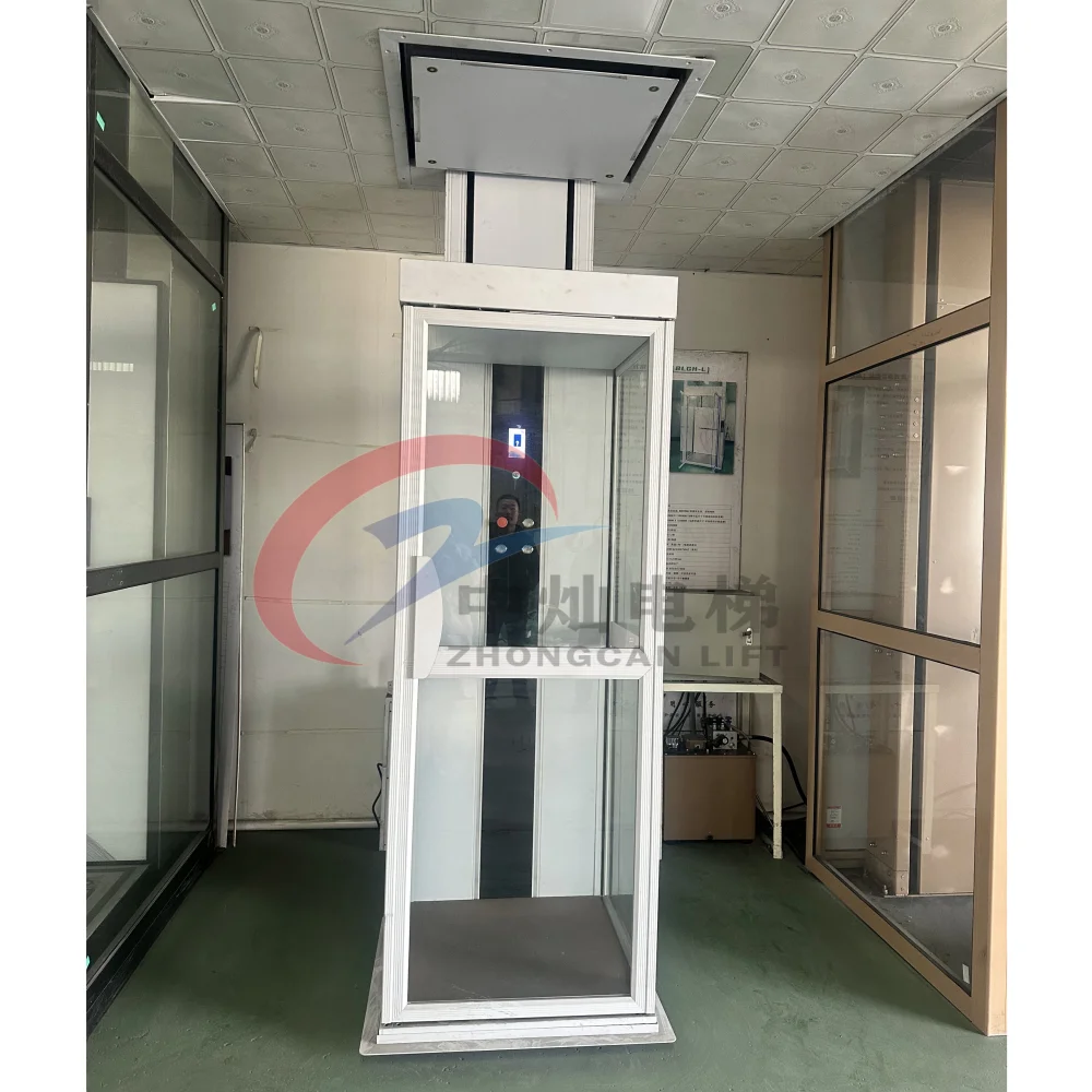 HOT sale 200kg 400kg Small Home Elevator Hydraulic Residential Villa Lift 2 Floor 4 Floor House Elevator For 1-5 Person