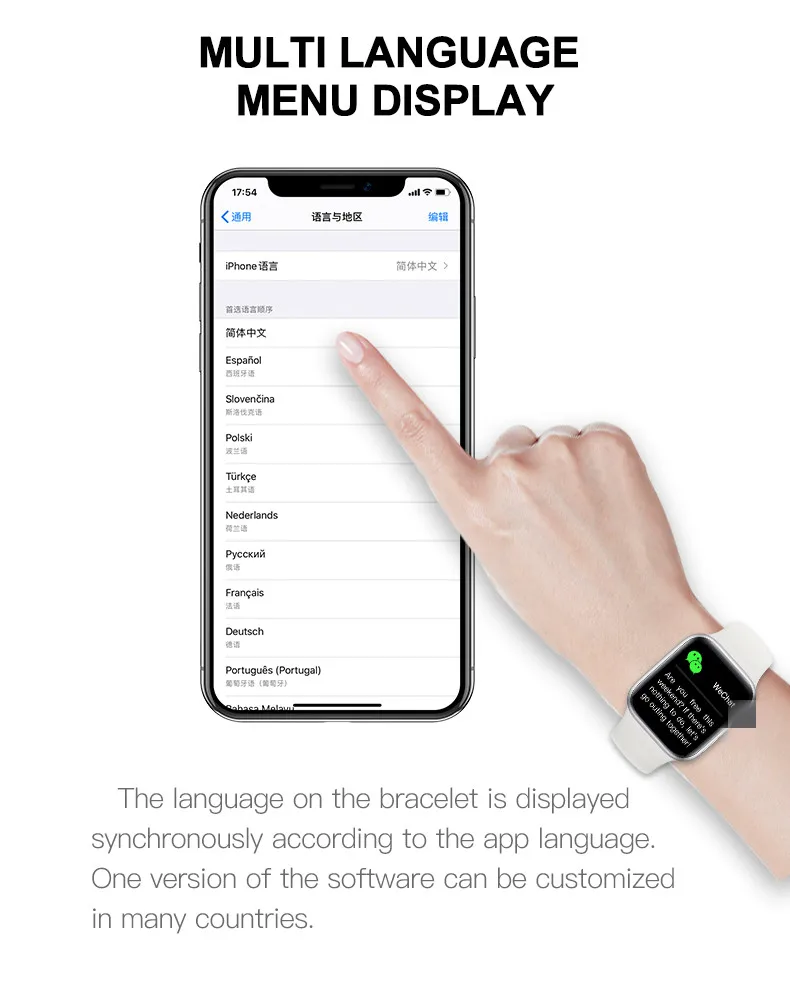 
2021 T55 Smart Watch Series 6 BT Call Smartwatch Change Strap Heart Rate Monitor Phone PK T55 W34 T500 Android smart watch 