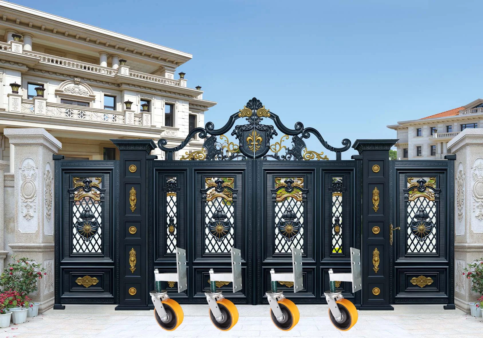 
750kgs 150mm 6 inches Gate Use Caster Spring Loaded Caster Door Caster Castor Wheel 