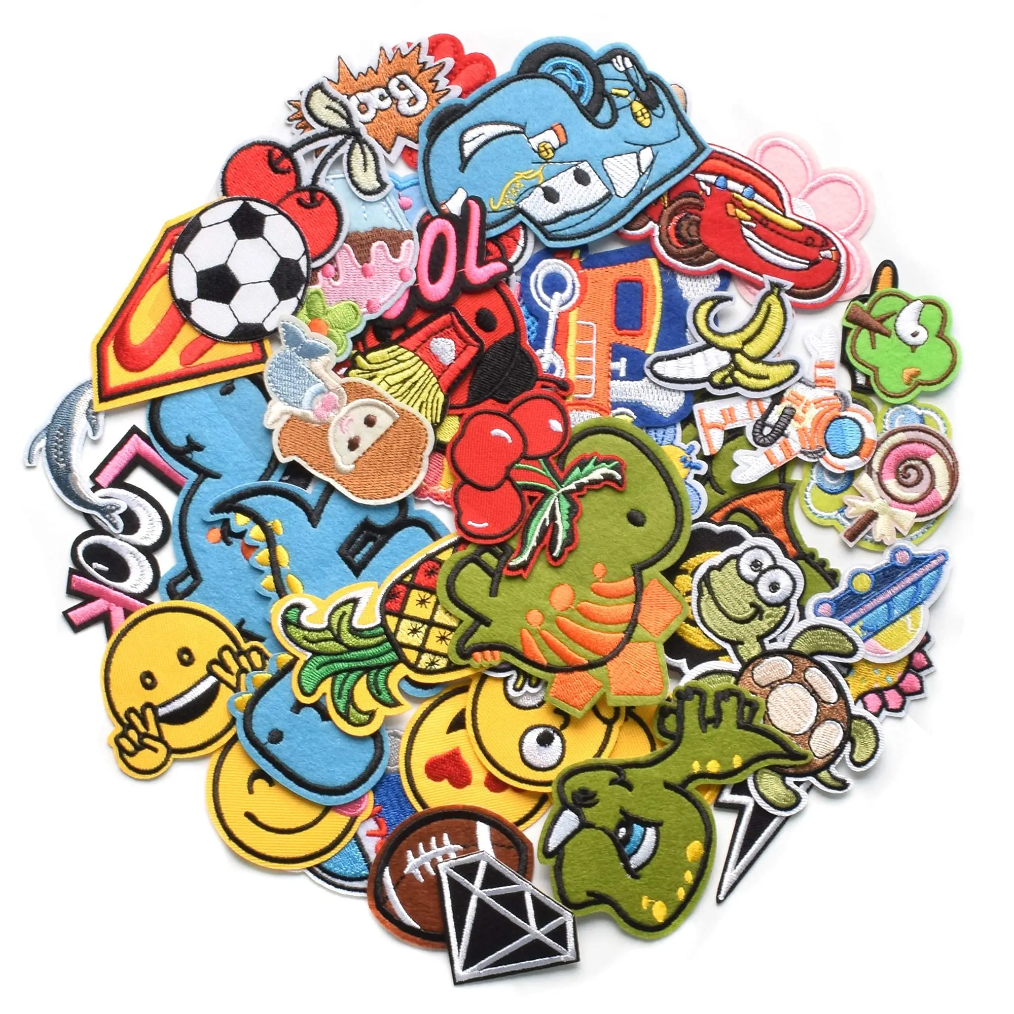 Custom Embroidered Patches, Bright Vivid Colors, Sew On/Iron On Patch Applique for Clothes Dress Hat Jeans DIY Accessories