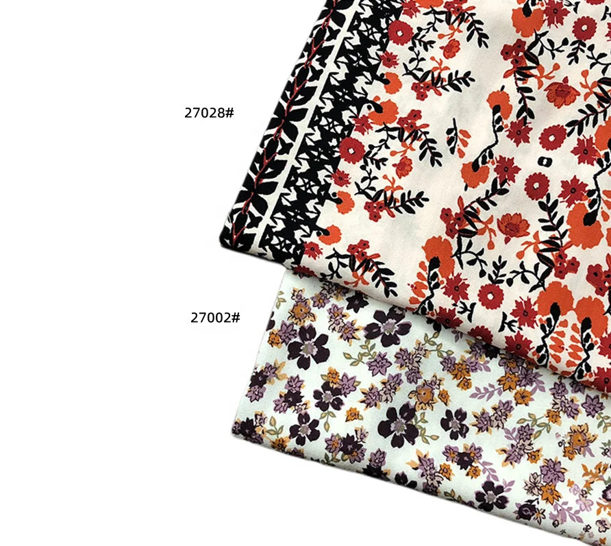 Оптовая продажа одежды мягкая тканая Цветочная многоцветная 100% искусственная