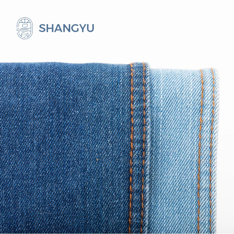 Blue dress woman stretch denim 10 oz wholesale good price stretchy jeans fabric