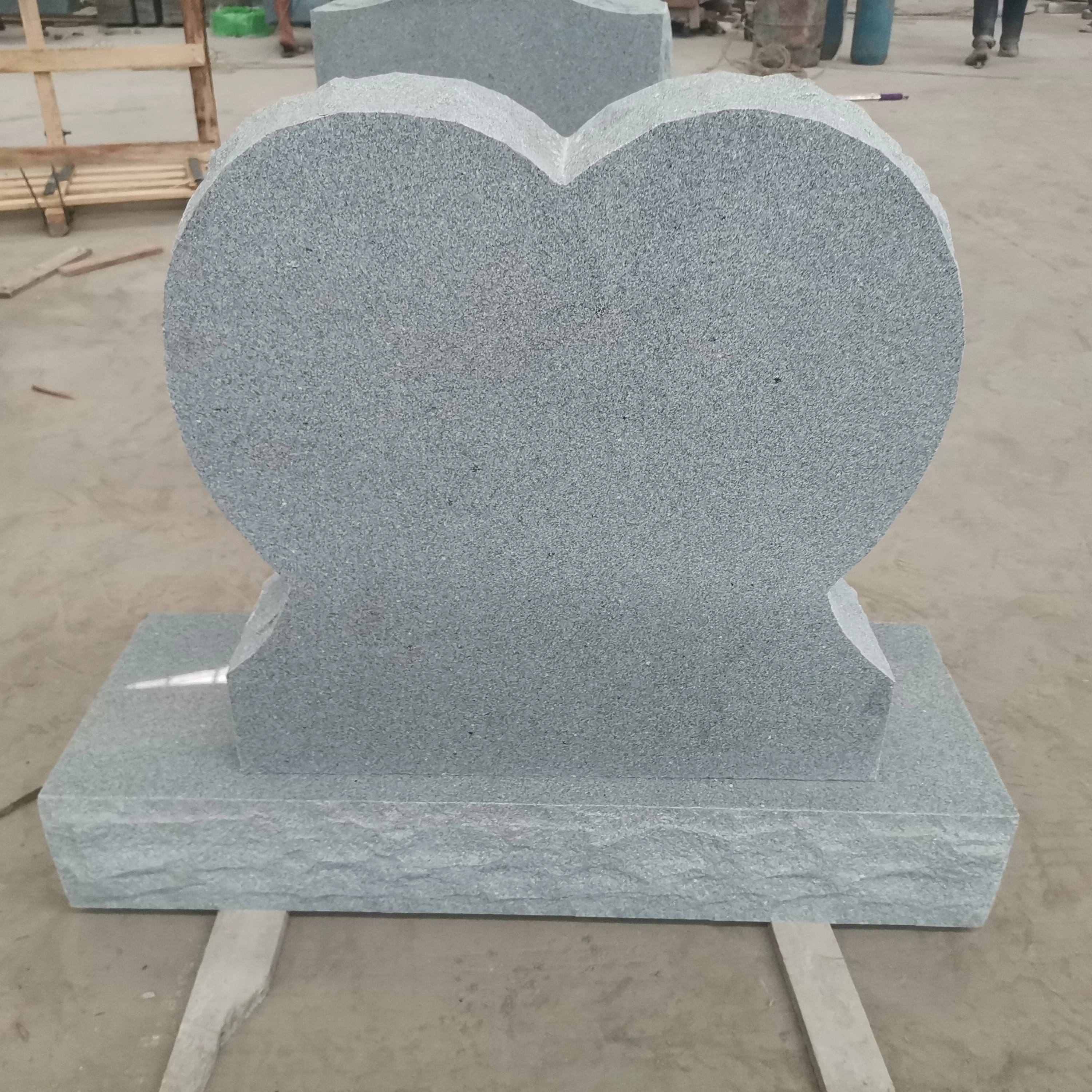 Light Grey Granite America Style Single Double Headstone G633 Memorial Monument