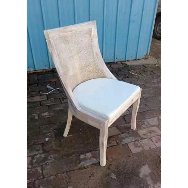 Natural Dining Room Furniture Modern Solidwood wood Rattan Dining Chairs