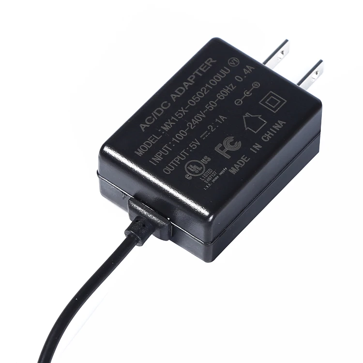 CE FCC UL KC SAA UKCA PSE certified 5V 2A 2.1A 2.4A 2.5A usb charger with usb-c type tip