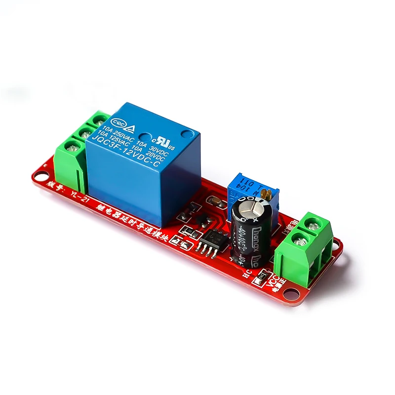  Таймер запуска NE555 IC 0 ~ 10S регулируемый модуль реле задержки 12 В постоянного тока экран переключатель