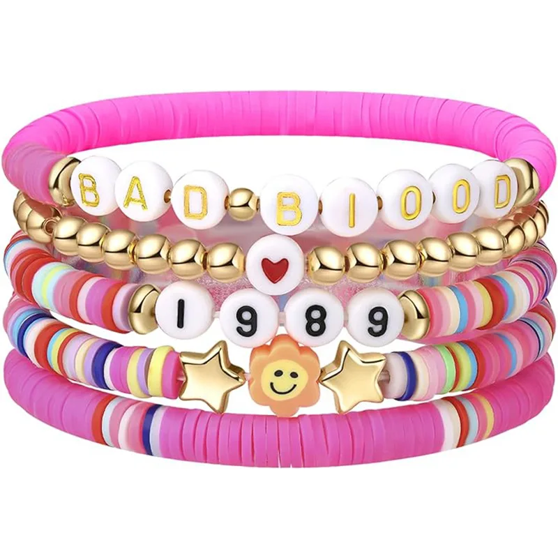 Customize Bohemian Letter Music Bracelet Handmade Taylor Friendship Exchange Bracelets