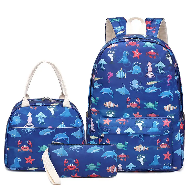 Fashion Unisex Backpack 3 Pieces School Bag Set Primary School Bags for Girls Kids Backpacks CUSTOMIZATION