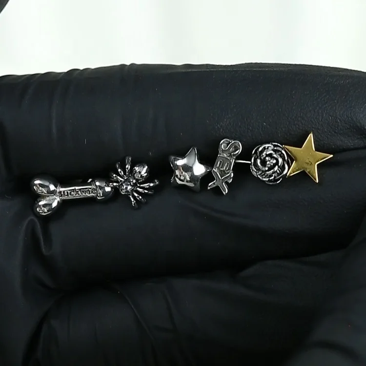 Free Sample High Quality 316l Stainless Steel Men Women Gold Plated Society Tongue Ring Tongue Nails