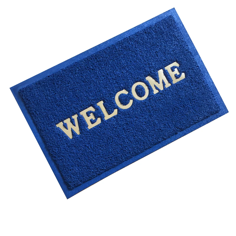 Водостойкая ПВХ катушка напольный коврик с Добро пожаловать тиснением