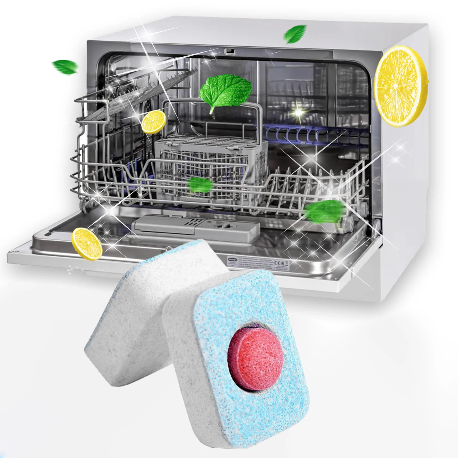 Concentrated Rinse Block Dish Tabs Cleaning Tableware Dishwashing Tablets