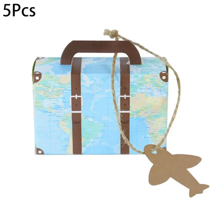 Custom Print Pattern Hight Quality Color Eco Friendly Mini Suitcase Candy Party Cardboard Packaging Paper Box Party