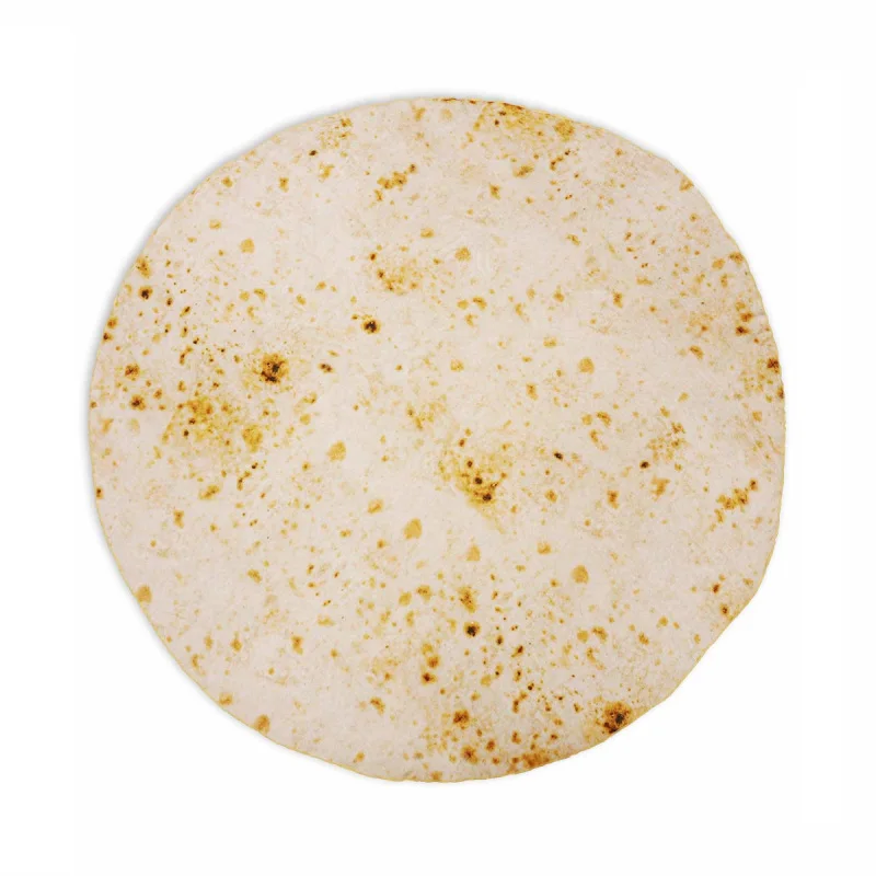 Digital print pizza blanket elastic Accept Customized Logo Fluffy fashion food burrito blanket