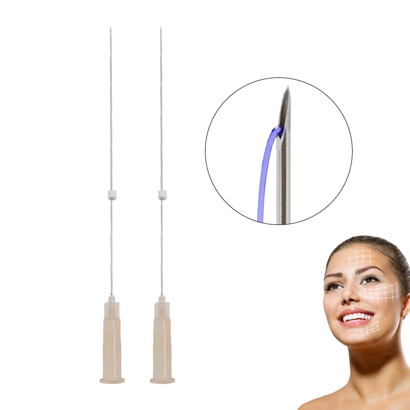 Hot Selling neck cheek hand buttock face wrinkle decollete frown lines Korea 26G 90mmm Sharp Needle PDO Mono Thread